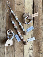 Load image into Gallery viewer, Rainbow May Wooden Pacifier Clip "Peach"