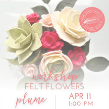 Load image into Gallery viewer, Felt Flower Workshop Sat Apr 11th 1:00 PM