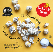 Load image into Gallery viewer, GoPo Gourmet Popcorn Cookies N Cream (Plume Pick-Up Only)
