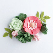 Load image into Gallery viewer, Mini Felt Flower Kit - Coral Sage
