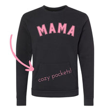 Load image into Gallery viewer, Plume Cozy Pocket &quot;MAMA&quot; Crewneck (Sweetheart Pink)
