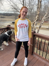 Load image into Gallery viewer, Plume Raglan 3/4 Sleeve Tee Kansas City
