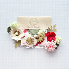 Load image into Gallery viewer, Heartgrooves Handmade Mini Felt Flower Kit "Strawberry Mint"

