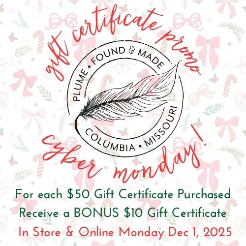 CYBER MONDAY PLUME GIFT CERTIFICATE PROMO!
