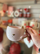 Load image into Gallery viewer, "Purr...me some tea please!" Pink Cat Mug
