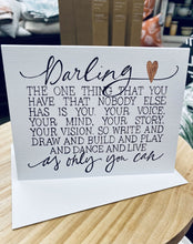 Load image into Gallery viewer, Card "Darling..."
