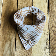 Load image into Gallery viewer, Bandana Drool Bib "Blue &amp; Orange Geometric"
