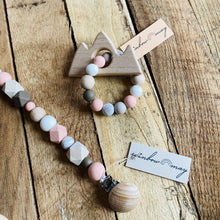 Load image into Gallery viewer, Rainbow May Wooden Pacifier Clip &quot;Peach&quot;
