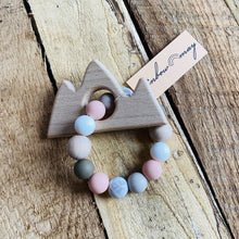 Load image into Gallery viewer, Rainbow May Wooden Teether &quot;Mountain Peach&quot;
