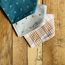 Load image into Gallery viewer, Plume Baby Bandana Bib &quot;Fall Flannel Acorns&quot;
