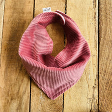 Load image into Gallery viewer, Plume Baby Bandana Bib &quot;Distressed Corduroy Mauve&quot;
